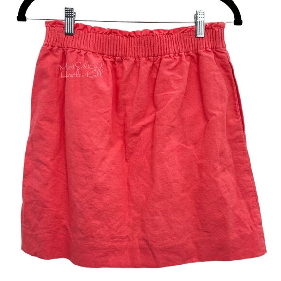 J. Crew Factory Ruffle Top Linen Shirt Size 4 - Picture 2 of 3